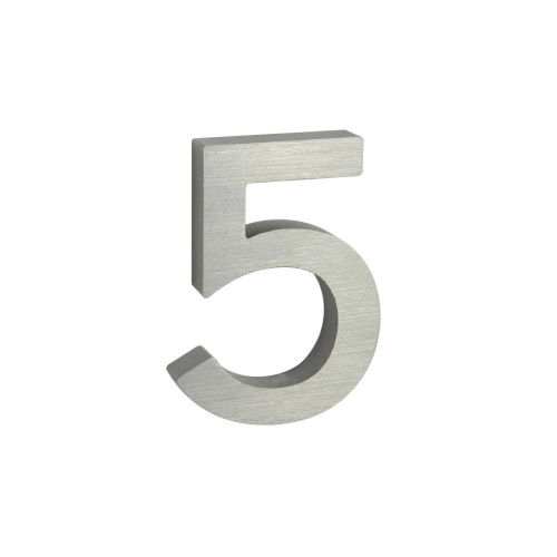Hliníkové číslo 3D Stříbrná matná 5 RN.100LV