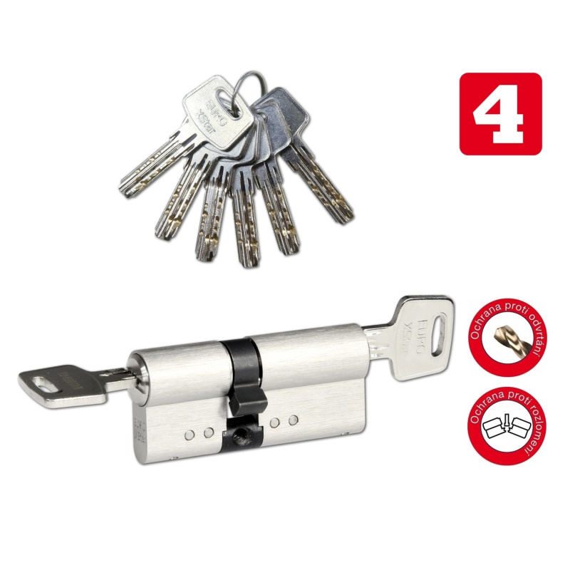 Richter Czech EURO XSTAR Bezpečnostní vložka 30/35BSZ, 6 klíčů, matný nikl