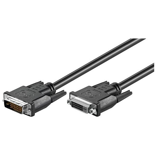 PremiumCord DVI-D/DVI-D prodlužovací kabel 3m černý