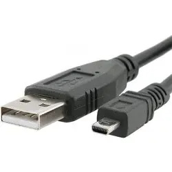PremiumCord Kabel USB, A-B mini, 8pinů, 2m Sanyo, Panasonic LUMIX ku2m2d Černá