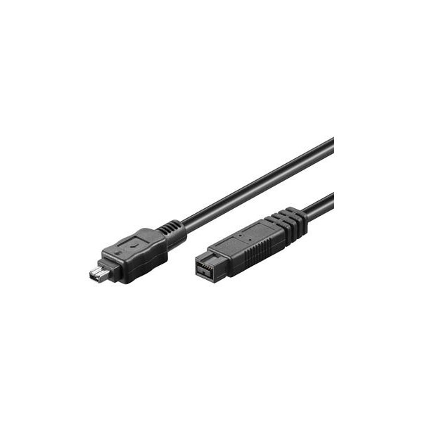 PremiumCord FireWire 9pin/FireWire 4pin kabel 1,8m černý