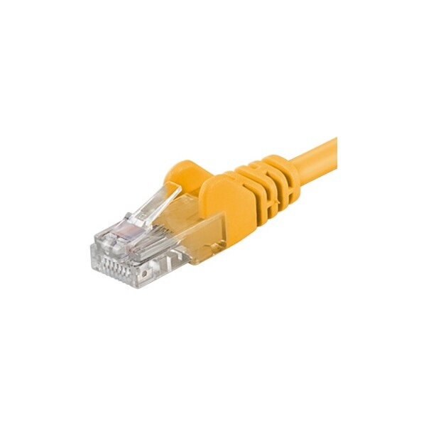 PremiumCord RJ45/RJ45 Cat6 UTP patch kabel 7m žlutý