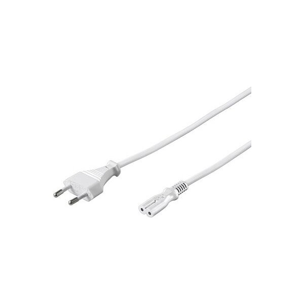 PremiumCord Kabel síťový 230V k magnetofonu 3m, bílý