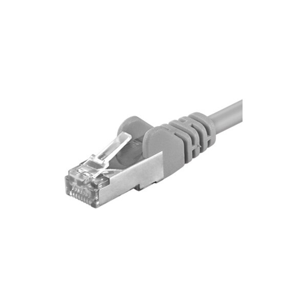 PremiumCord RJ45/RJ45 Cat5e S/FTP patch kabel 1m šedý
