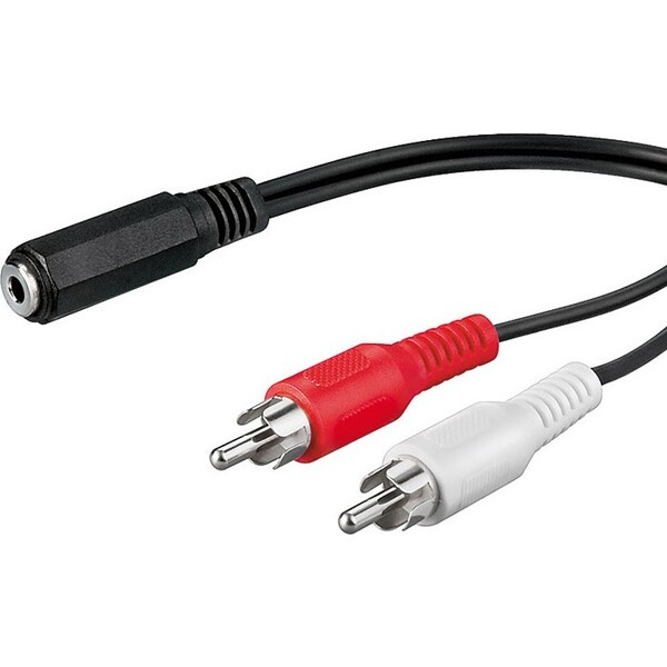 PremiumCord 3,5mm/2xCinch kabel 1,5m černý