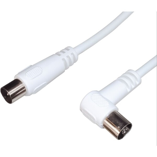 PremiumCord TV kabel M/F 90°, 3m