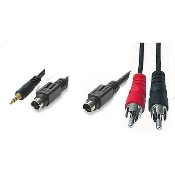 PremiumCord S-Video + 3,5mm/S-Video + 2x Cinch kabel 2m černý
