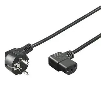 PremiumCord kabel síťový 230V k počítači 3m IEC 90° kpsp3-90 Černá