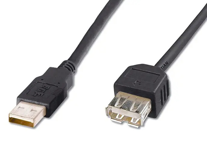 PremiumCord kupaa02bk Kabel USB2.0 A-A 20cm prodlužovací (A-M/A-F) Černá