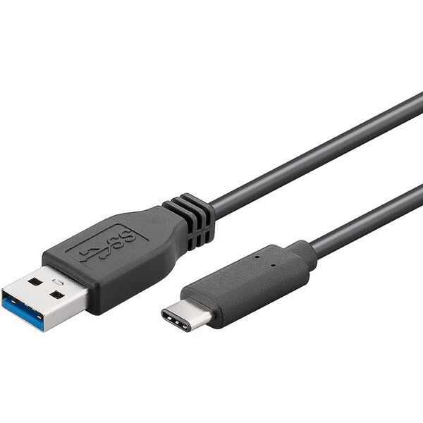 PremiumCord USB-C/USB-A napájecí kabel 40W 1m černý
