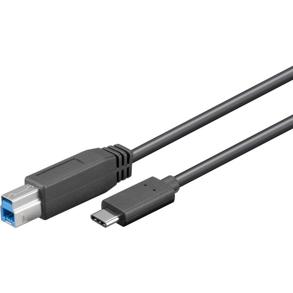 PremiumCord USB-C/USB-B napájecí kabel 4,5W 1m černý