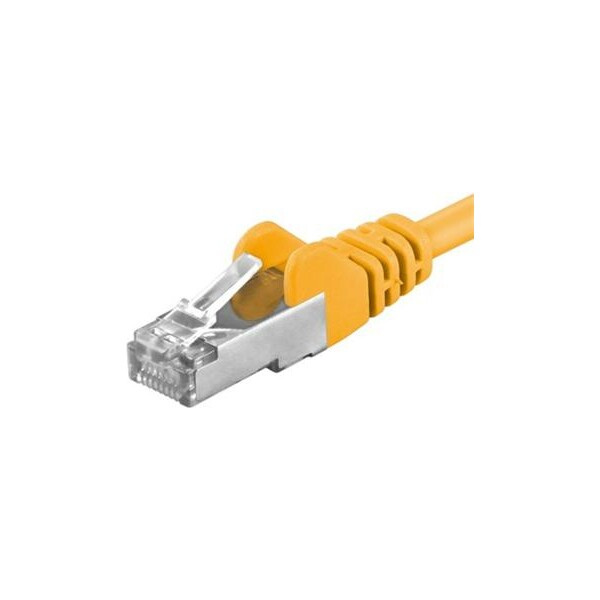 Premiumcord Patch kabel CAT6a S-FTP, RJ45-RJ45, AWG 26/7 5m žlutá Žlutá