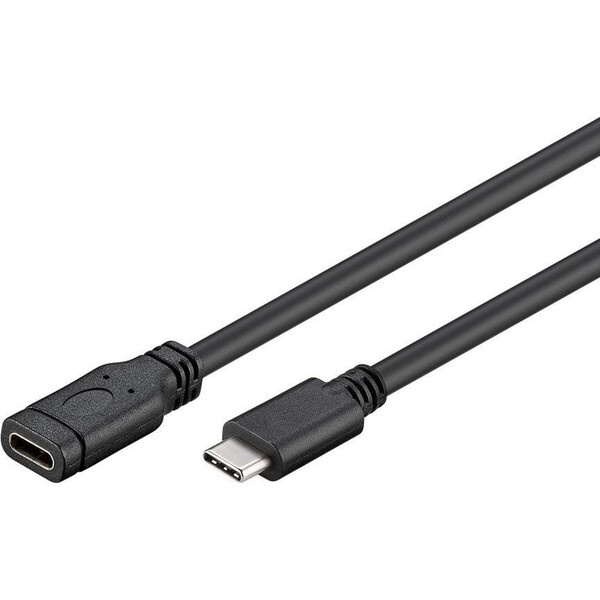 PremiumCord ku31mf1 Prodlužovací USB-C M/F, 1m Černá