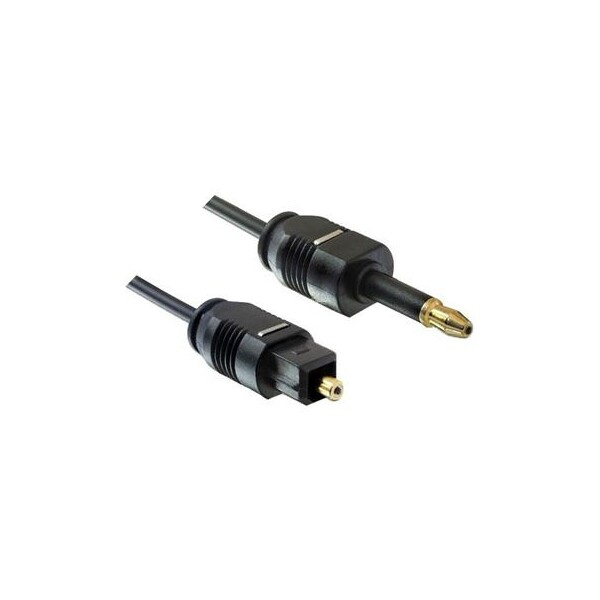 PremiumCord 3,5mm Mini-Toslink/Toslink optický kabel 1m černý