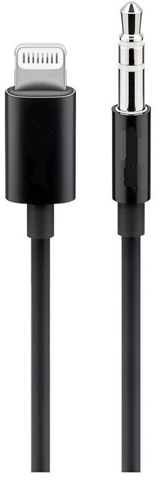 PremiumCord Apple Lightning audio redukční kabel na 3.5 mm stereo jack, 1 m, černý