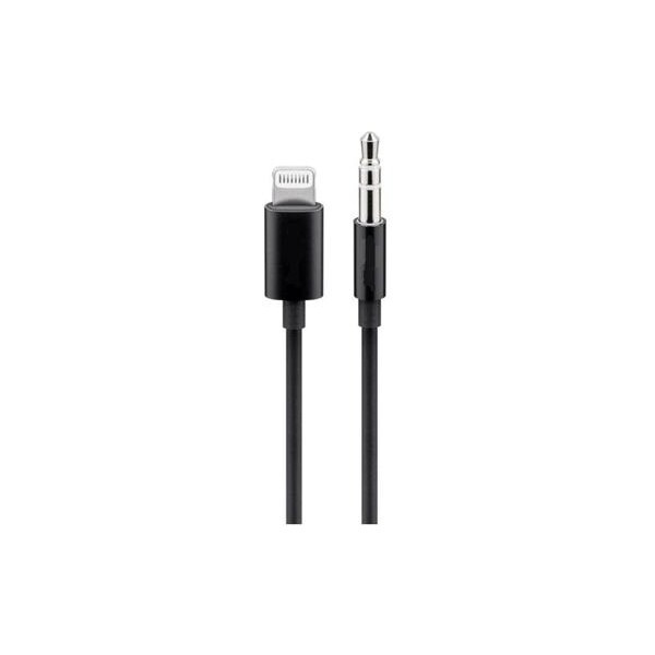 PremiumCord Apple Lightning audio redukční kabel na 3.5 mm stereo jack, 1 m, černý