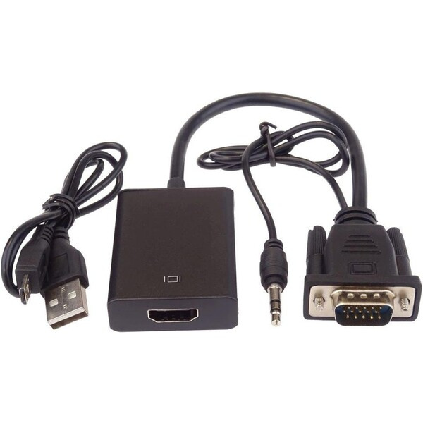 PremiumCord VGA + 3,5mm -> HDMI redukce 0,2m černá