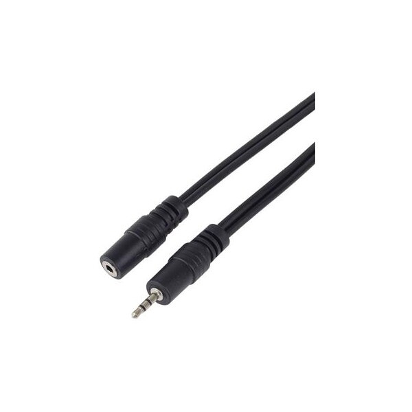 PremiumCord 2,5mm/2,5mm prodlužovací kabel 5m černý