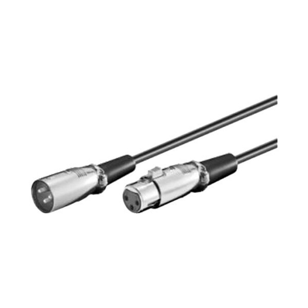 PremiumCord XLR/XLR prodlužovací kabel 2m černý