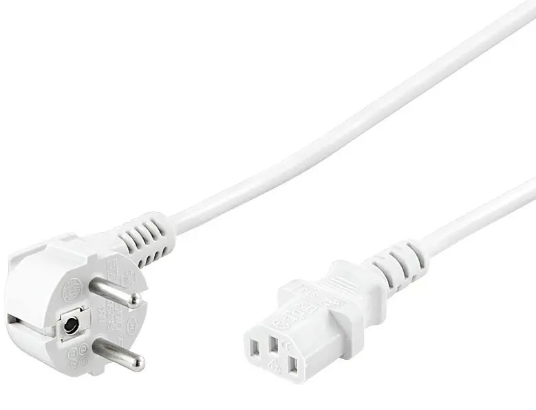 PremiumCord Kabel síťový 230V k počítači 3m bílý