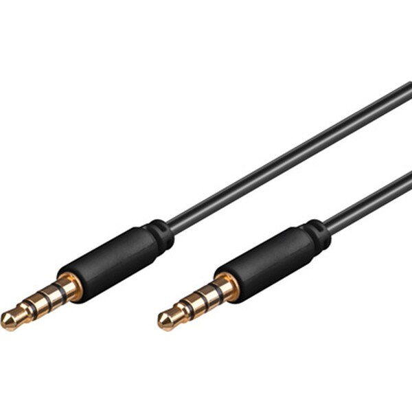 PremiumCord 3,5mm/3,5mm kabel pozlacené konektory 2m černý