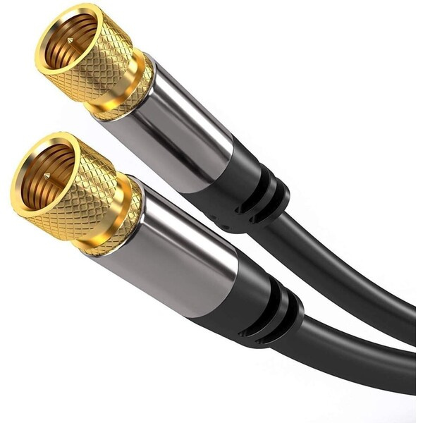 PremiumCord HQ Koaxial F/Koaxial F satelitní kabel 1,5m černý