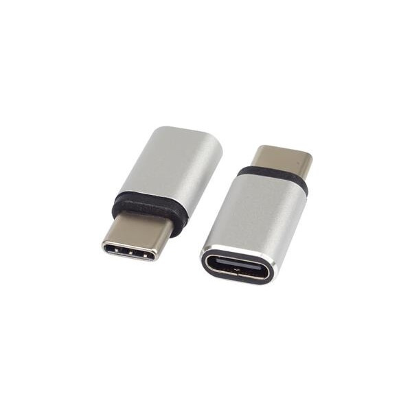 PremiumCord Adaptér USB-C Female - USB-C Male, stříbrná