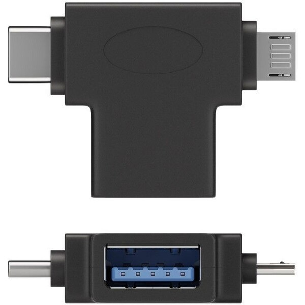 PremiumCord Adaptér USB-A na USB-C + micro USB-B, kur31-12