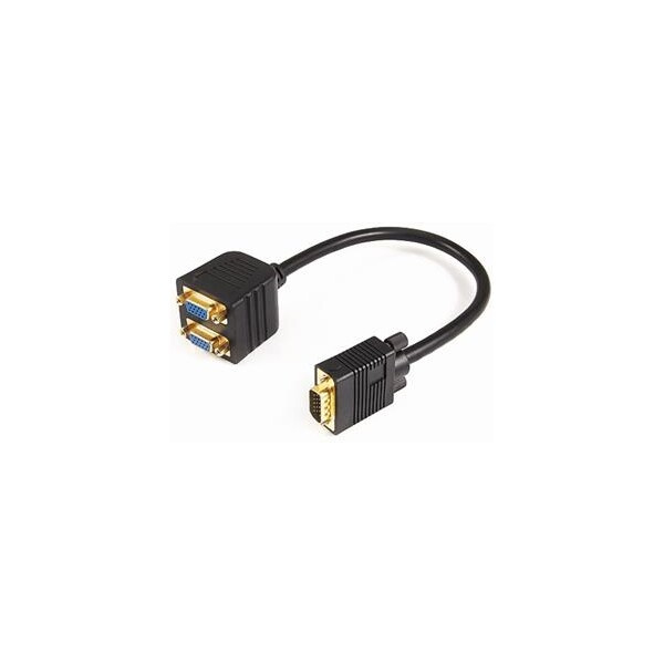 goobay VGA/2x VGA redukce černá