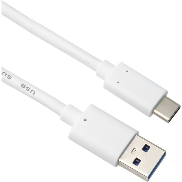 PremiumCord kabel USB-C - USB 3.0 A (USB 3.2 generation 2, 3A, 10Gbit/s)  2m bílá