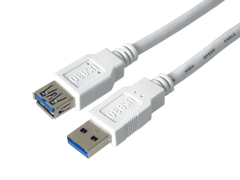 PremiumCord Prodlužovací kabel USB 3.0 Super-speed 5Gbps  A-A, MF, 9pin, 0,5m bílá Bílá
