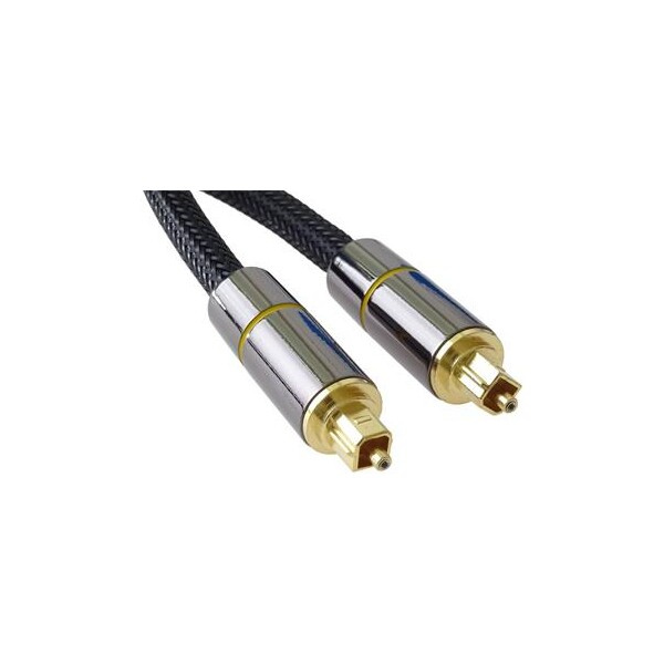 PremiumCord Toslink/Toslink optický kabel opletený 3m černý