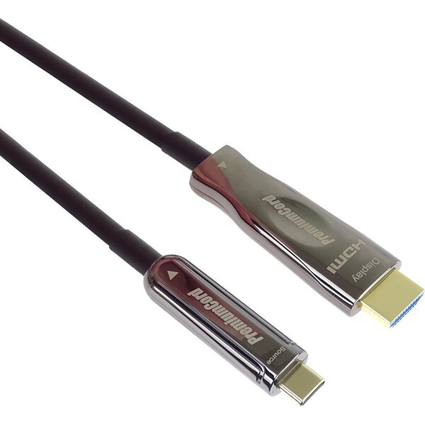 PremiumCord USB-C/HDMI optický kabel 4K 10m černý