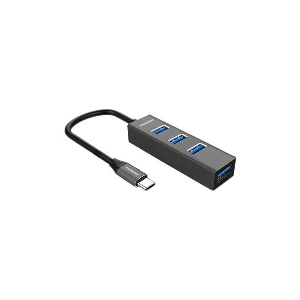 PremiumCord 5G SuperSpeed USB Hub Type C na 4x USB 3.2 Gen 1