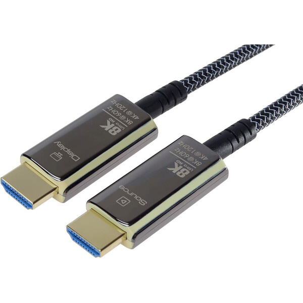 PremiumCord Ultra High Speed HDMI 2.1 optický fiber kabel 8K@60Hz,zlacené 30m