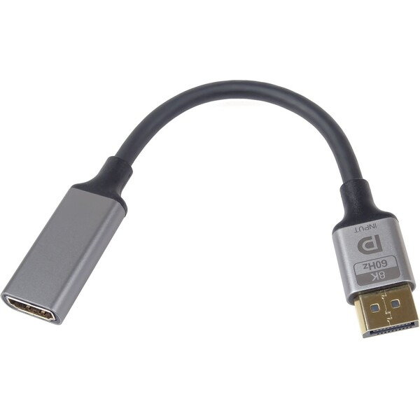 PremiumCord HDMI/DisplayPort redukce 8K 0,2m černá