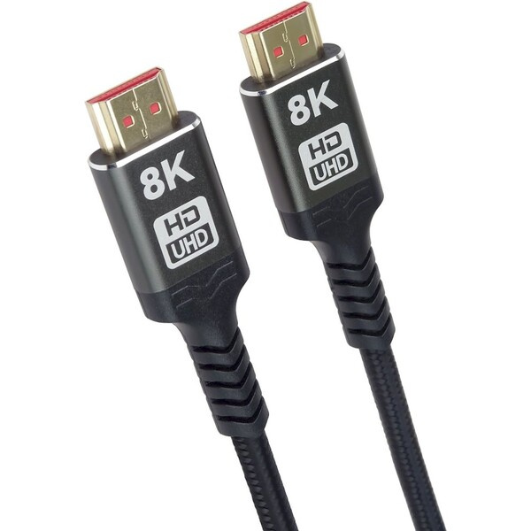 PremiumCord ULTRA HDMI 2.1 High Speed + Ethernet kabel 8K@60Hz,zlacené 1,5m kphdm21b015 Černá