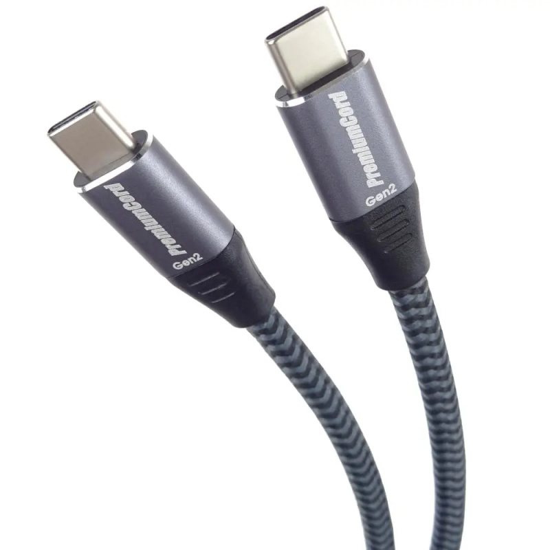PremiumCord USB-C/USB-C napájecí kabel 100W 5m černý