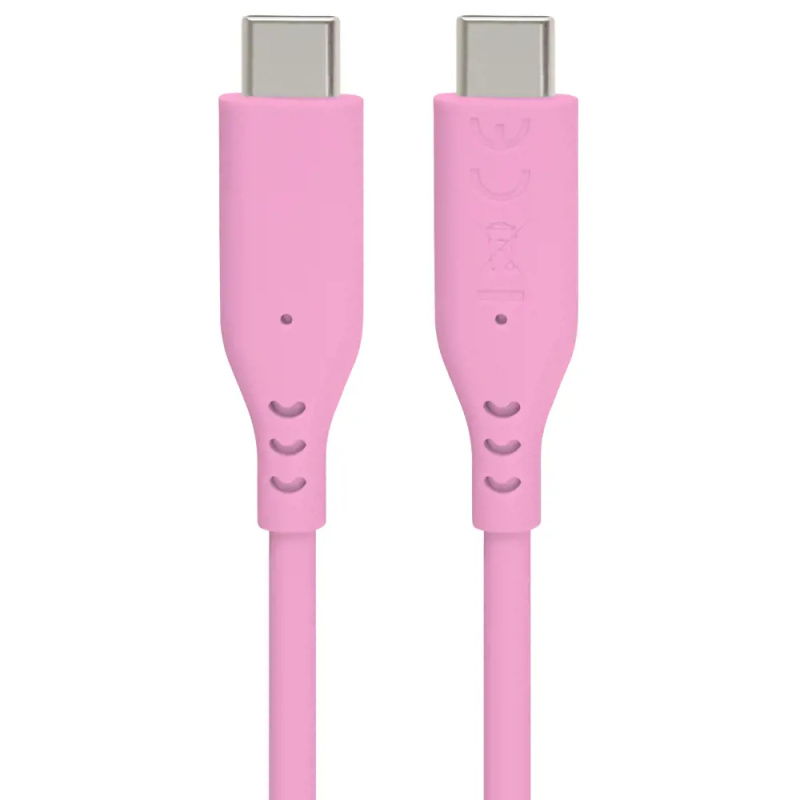 PremiumCord USB-C/USB-C napájecí kabel 60W 1,5m růžový