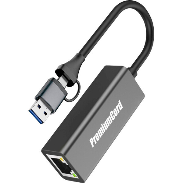 PremiumCord USB-C/USB-A Gigabit síťový adaptér