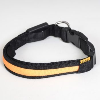 ORANŽOVO ČERNÝ BLIKAJÍCÍ OBOJEK 45-63cm