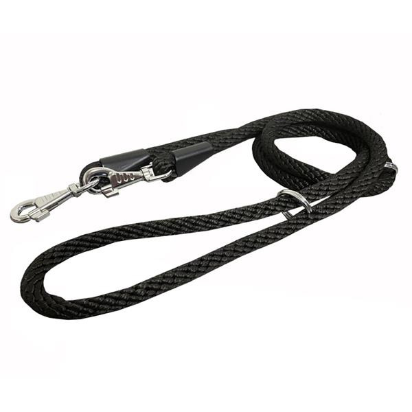 Vodítko textil lano "Spirála" přep. černé B&F 1,40 x 240 cm