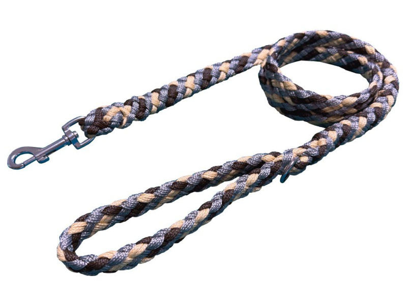 BAFPET Lanové vodítka pletené MINIHUGO - Přírodní (150 cm)