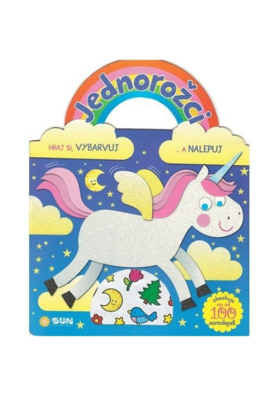 Jednorožci Hraj si ,vybarvuj, nalep - modrá
