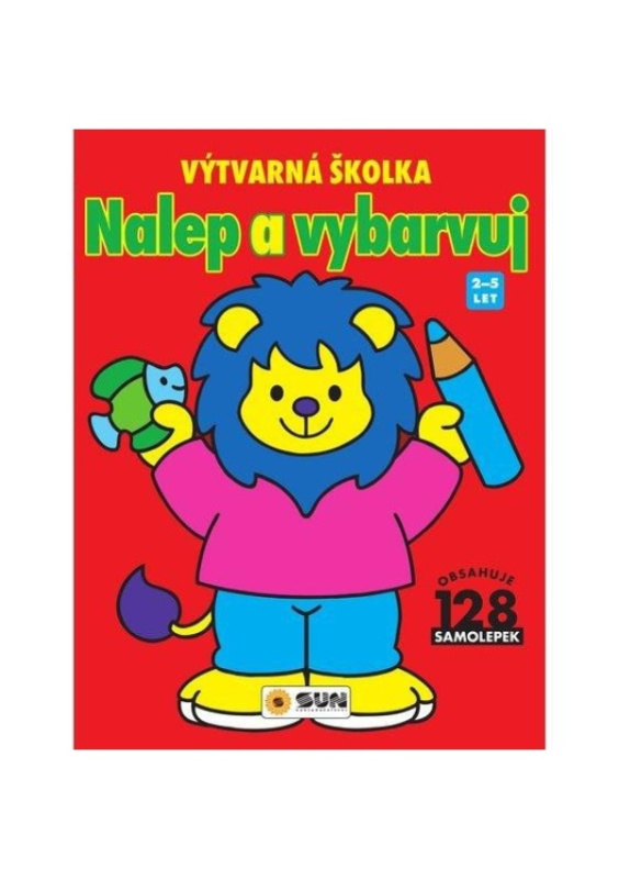 Výtvarná školka červená - nalep a vybarvuj