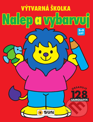 Výtvarná školka červená - nalep a vybarvuj