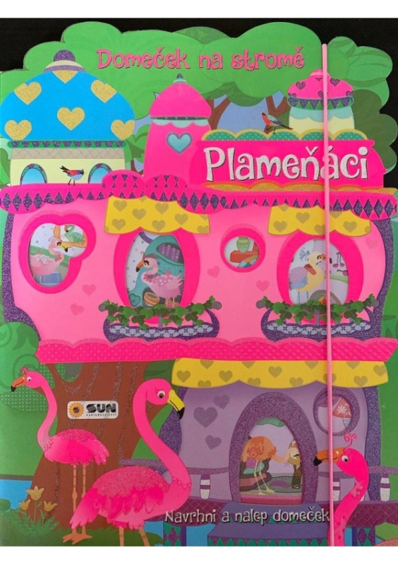 Domeček na stromě - Plameňáci - navrhni a nalep