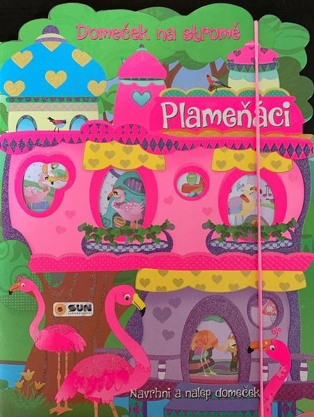 Domeček na stromě - Plameňáci - navrhni a nalep
