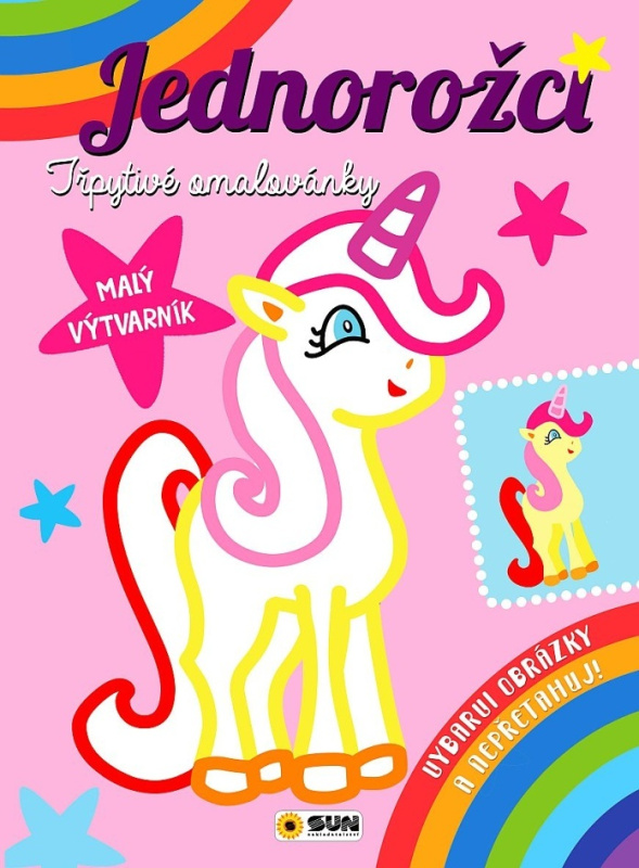 Jednorožci - Třpytivé omalovánky - Malý výtvarník - růžové