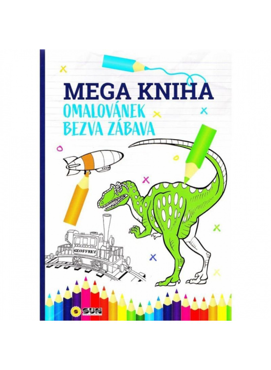 Mega kniha omalovánek-Modrá